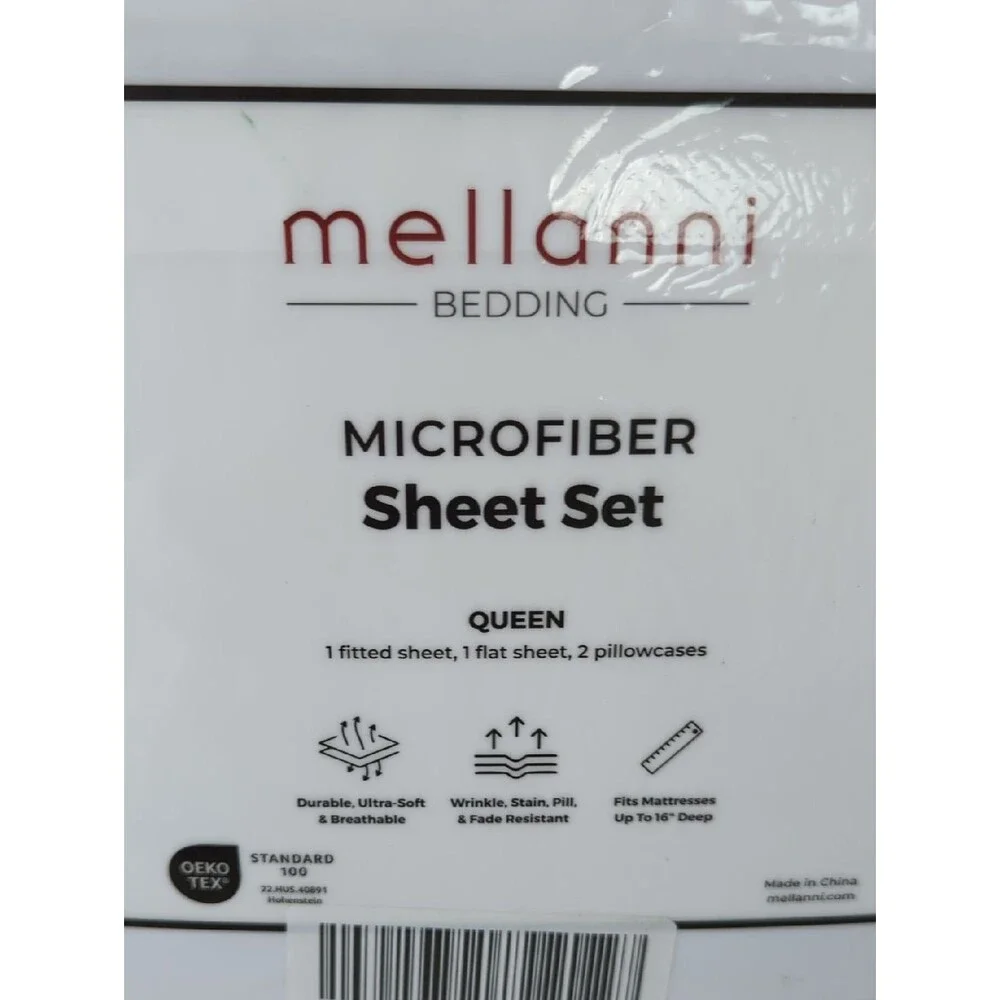 Mellanni Microfiber Cooling Queen Size Sheet Set